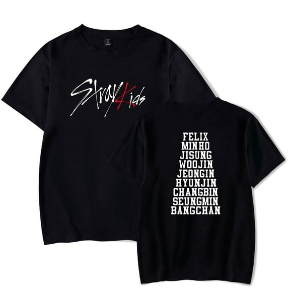 Stray Kids Unisex retro fashionable casual short sleeved T-shirt top for street wear