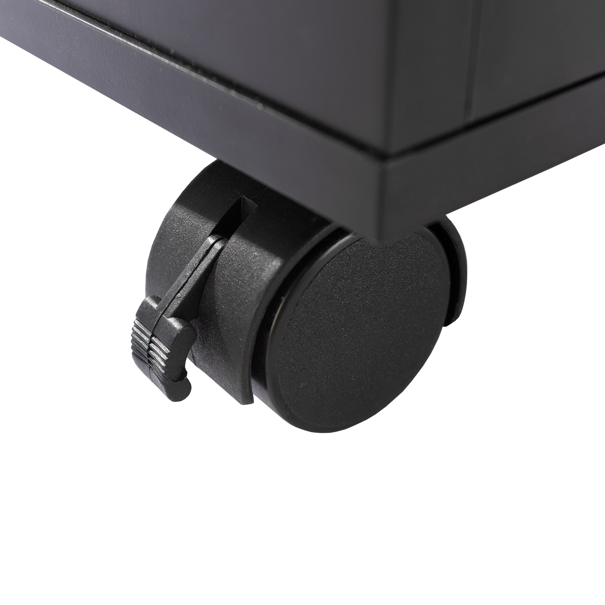 Lavish Home 2 Drawer File Cabinet - Rolling Filing Cabinet with Lock, Black