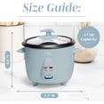 thumbnail image 6 of COOK WITH COLOR Rice Cooker, 6-Cup with Tempered Glass Lid, Blue, 6 of 8