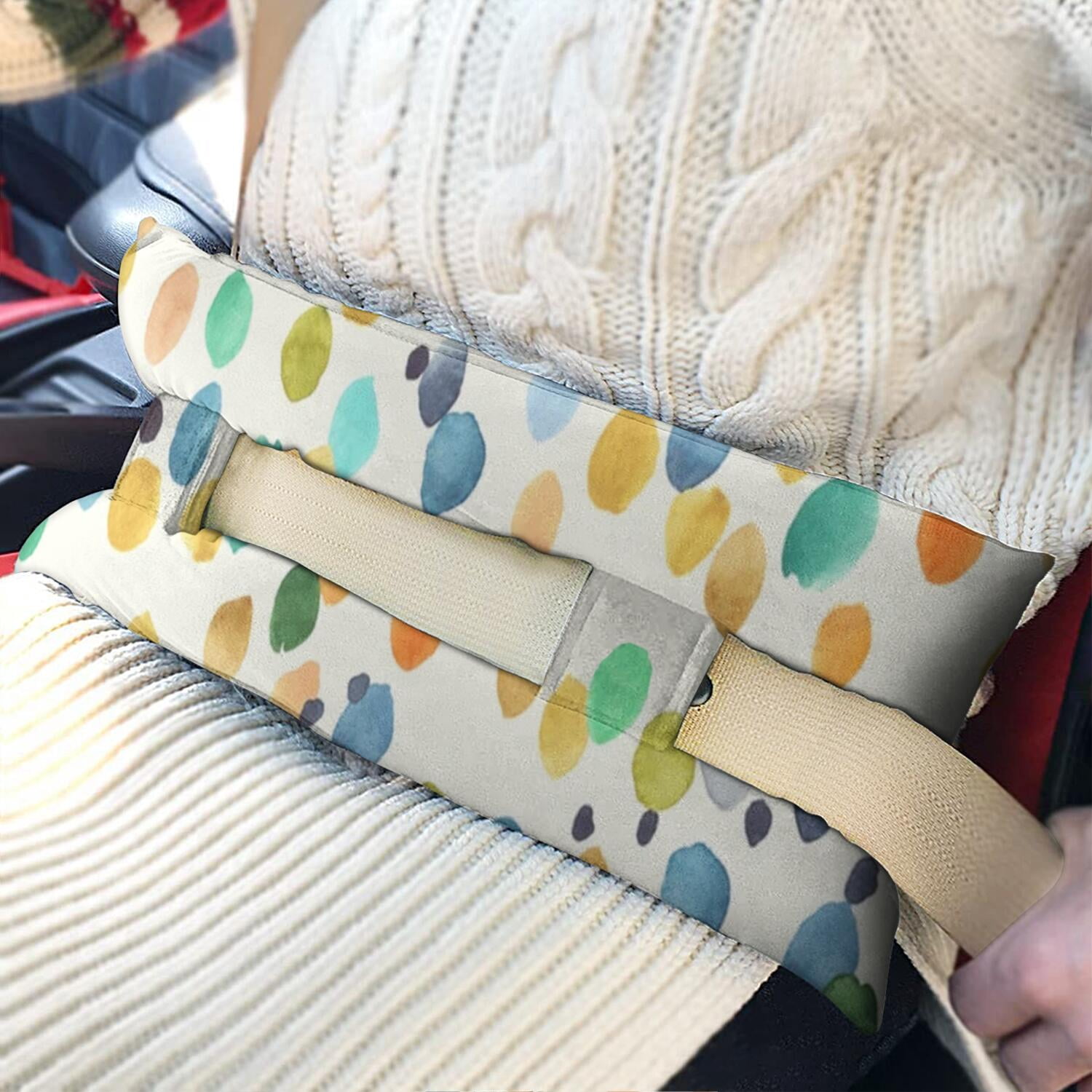 Floral and Skull Nature Inspired Seat Belt Pillow - Post Surgery Recovery