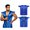 Blue, variant on iiniim Men Vest Open Front Arabian Prince Desert Waistcoat Party Cosplay Festival Red S
