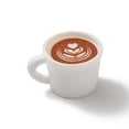 thumbnail image 1 of Opaque Resin Drink Pendants Coffee Cup Charms White Leaf 17x22x13.5mm Hole: 4.5x3mm, 1 of 3