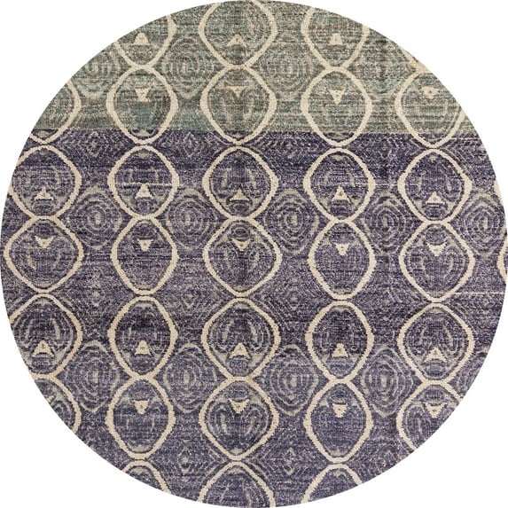 Ahgly Company Indoor Round Abstract Sage Green Abstract Area Rugs, 8' Round
