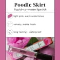 thumbnail image 2 of Aromi Medium Pink Matte Liquid Lipstick | Light Pink Lip Color with Warm Undertones, Long-lasting (Poodle Skirt), 2 of 13