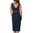 thumbnail image 2 of Women's G-III 4Her by Carl Banks Navy Auburn Tigers Training V-Neck Maxi Dress, 2 of 2