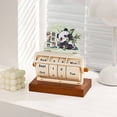 thumbnail image 6 of Cute PandaS Design Wooden Calendar Ornaments Pandas Wheel Perpetual Calendar Wooden Countdown Calendar Office Desktop Ornaments, B, 6 of 6