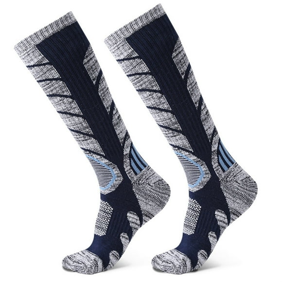 Ski Socks Women Men 1 Pair Extra Thick Warm Snow Winter Skiing Sock Long Knee High Snow Snowboarding Skiing Socks Stockings compression stockings Blue