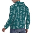 thumbnail image 6 of Kdxio Tropical Pineapple Print Mens Casual Hooded Collar Drawstring Hoodies Pullover Sweatshirts Casual Long Sleeve Shirts-Small, 6 of 7
