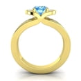 thumbnail image 4 of Diamond-Capitals 2.35 Carat Shiny Oval Cut Blue Topaz & Aquamarine Gemstone Wedding Ring for Fiancee 18K Yellow Gold Size 4, 4 of 8