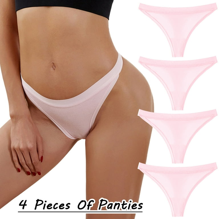 Underwear for Women 4PC Pack Women Solid Color Patchwork Briefs Panties  Underwear Knickers Bikini Underpants Panties for Women Seamless Underwear  for