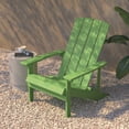 thumbnail image 3 of Flash Furniture Charlestown Poly Resin Adirondack Chair - Lime Green - All Weather - Indoor/Outdoor - Set of 2, 3 of 13