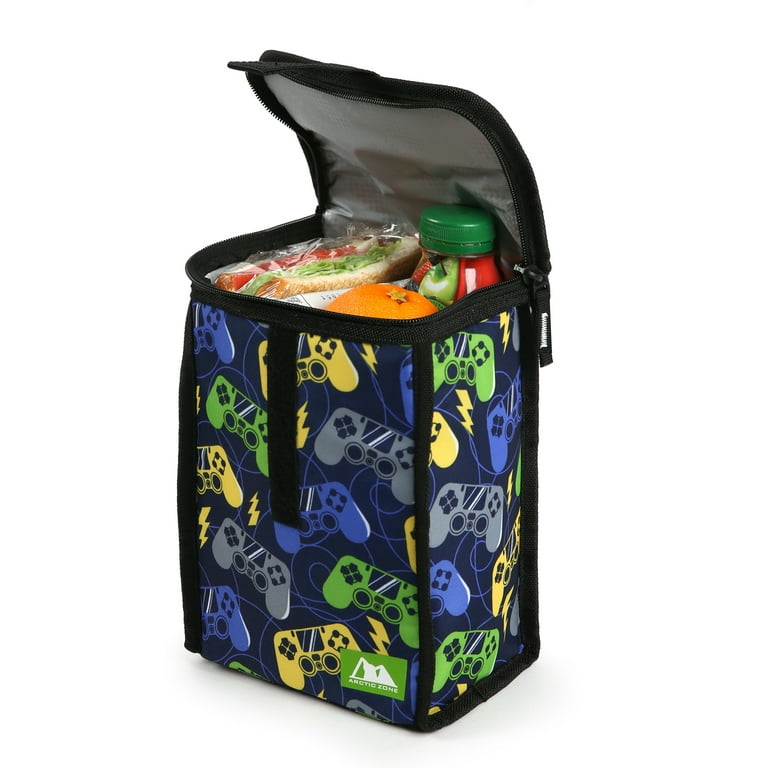 Arctic Zone Fold-Down Lunch Bag with Thermal Insulation, Gamer 