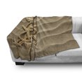 thumbnail image 3 of Starfish Soft Flannel Fleece Throw Blanket, Christmas Tree from Shells on the Sand Maritime Summer Coast Holiday Vacation, Cozy Plush for Indoor and Outdoor Use, 50" x 70", Pale Brown, by Ambesonne, 3 of 6