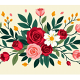 thumbnail image 4 of Colorful Floral Illustration Banner Garden Background Backdrop Birthday Party Wedding Celebration Photography Props Spring Decor Botanical Elements, 4 of 4