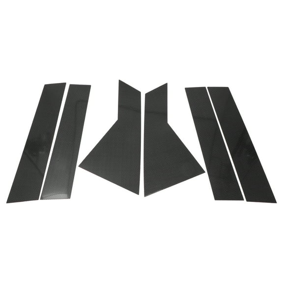 Unique Bargains 6 Pcs Front Rear Left Right Car Door Pillar Window Trim for Mazda CX-9 2007-2015 Plastic Black Carbon Fiber