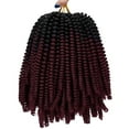 thumbnail image 2 of 8 inch Spring Twist Crochet Braids Hair for Butterfly Locs Bomb Twist Crochet Hair Beyond Beauty Ombre Colors Synthetic Fluffy Hair Extension 3 Packs (100g/Pack,1B), 2 of 7
