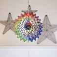 thumbnail image 4 of Kinetic 3D Metal Garden Wind Spinner (Rainbow Star), 4 of 7