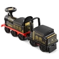 thumbnail image 3 of JOYLDIAS Black 6V Kids Electric Ride on Train Toddlers Age 1-3 Boys Girls w/Curved Tracks,Carriage,Songs,Lights,Horns,Storage, 3 of 16