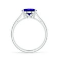 thumbnail image 2 of ANGARA Natural Oval Solitaire 2.9 ct Tanzanite Cocktail Ring in 925 Sterling Silver for Women (Size-10x8mm) | December Birthstone, Anniversary, Jewelry Gift for Women | Natural Tanzanite Ring, 2 of 8