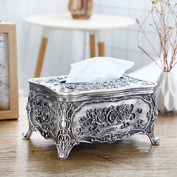 Caja de papel para servilletas pequeñas de Phnom Penh de 18 x 12 x 9 pulgadas, caja de papel de plástico acrílico creativa para escritorio