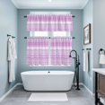 thumbnail image 3 of Purple Pink Boho Kitchen Curtains Sets for Windows 24 Inch Length, Vintage Ethnic Tribe Abstract Art Rod Pocket Window Treatments Tier Curtains and Valances Set for Bedroom/Bathroom, 3 of 8