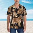 thumbnail image 5 of Golden Retrievers Men'S 3d Print Casual Button Down Shirts, Novelty Hawaiian Short Sleeves S, 5 of 7