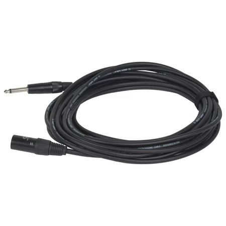 Odyssey OSP125PXM XLR Male to Mono 1/4″ Male Pro Unbalanced Microphone Cable - 25 Feet