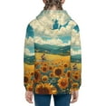 thumbnail image 6 of Kdxio Field Style Bicycle Young Sunflower Pattern Kids Boys Girls Zip Up Hoodie 3D Printed Hooded Sweatshirt Hoody Coat with Pocket 7-12 Y-Medium, 6 of 6