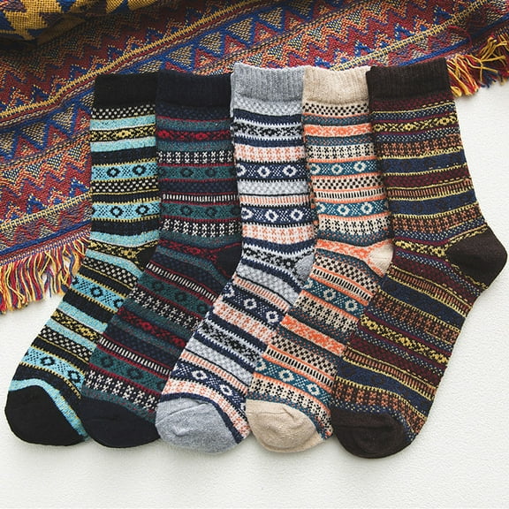 Wool Socks for Women - 5 Pairs Wool Socks Soft Womens, Winter Hiking Sock Warm Cozy Sock