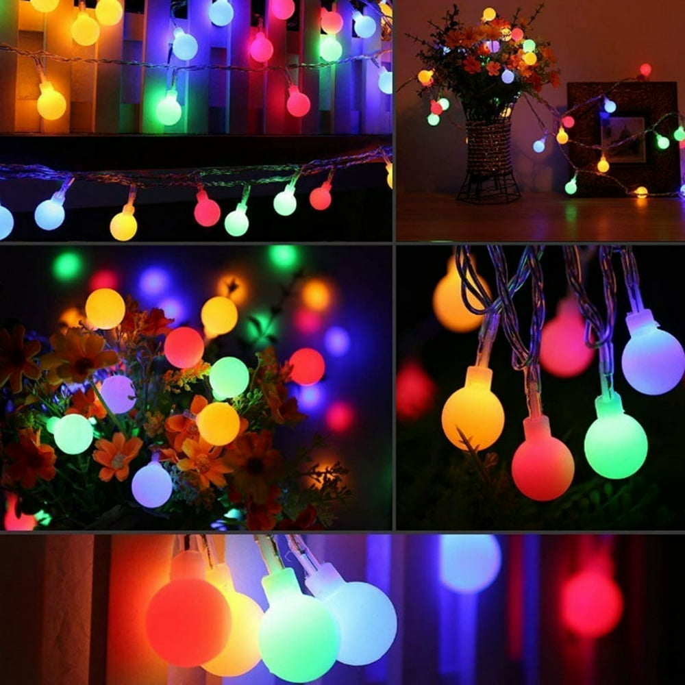50 best outdoor christmas decorating ideas 2016 – pink lover LED Globe String Lights, Waterproof Outdoor String Lights, Extendable Christmas Lights for Party