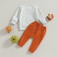thumbnail image 7 of Okbabeha Toddler Infant Baby Boy Fall Clothes Long Sleeve Sweatshirt Top and Pants Sweatsuit Halloween Outfit Clothing Set, 7 of 7