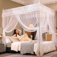 thumbnail image 5 of AUQ Mosquito Net Bed Canopy,Simple 4 Corner Post Bed Canopy Mosquito Net Netting Bedding for Girls Boys Adult, 5 of 6