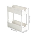 thumbnail image 6 of FEOLGEHLY 2-Tier Plastic Countertop Storage Rack with Drainage Holes, Vanity Storage Tray for Bathroom Shelf, Two-Tier Organizer for Kitchen Counter, White/Black (White), 6 of 7