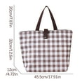 thumbnail image 5 of TFYZYY 1 Pc Plaid Cloth Tote Bag, Grocery Shopping Bag, Beach Bag 17.9" x 12.6" x 4.7", 5 of 7