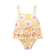 thumbnail image 2 of uublik Toddler Girl Swimsuit Floral Print One-Piece Swimsuit Bathing Beach Swimwear, Sizes 1T-6T, 2 of 4