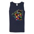 thumbnail image 3 of Dean Russo The Only Person Dog Lover Mens Graphic Tank Top, Navy, Medium, 3 of 6