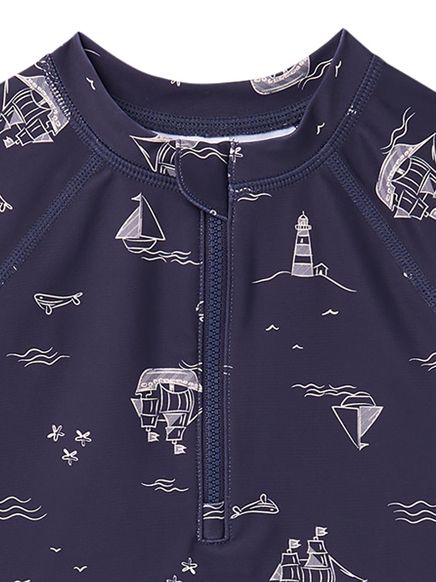 Modern Moments by Gerber Baby and Toddler Girl Rash Guard with Ruffles, Sizes 0/3M-5T