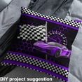 thumbnail image 2 of jejeloiu Speed Sport Fabric (3 Yard),Racing Car Purple Honeycomb Sewing Fabric For Girls Kids, 2 of 6