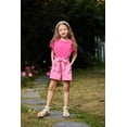 thumbnail image 6 of Arshiner Girls 2 Piece Outfit Summer Drop Shoulder Batwing Sleeve Tops and Paperbag Waist Shorts Set Cute Clothing, 6 of 7