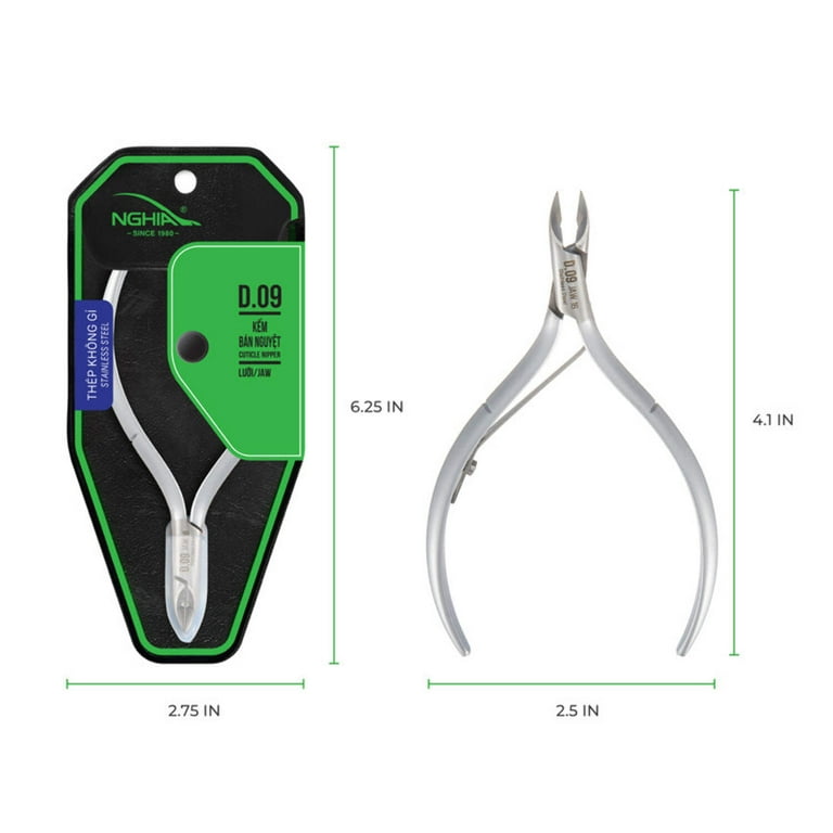 Nghia Cuticle Nipper Stainless Steel D 09 Jaw 12 - Walmart.com
