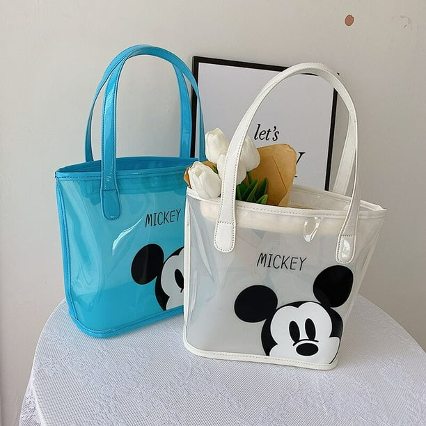 Sac à main Disney Mickey Mouse pour femmes, sac transparent en gelée, sac à  main imprimé de dessin animé coréen mignon, sac à bandoulière incliné