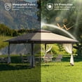 thumbnail image 3 of Ladcaser Pop Up Canopy Gazebo 12x12 FT, Canopy Tent with Mosquito Netting, One Push Setup for Backyard Patio Garden with 4 Sand Bags, 3 of 9