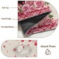 thumbnail image 6 of Large Area Rugs for Living Room Bedroom, Valentine's Day 5'x8' Rug Washable Carpet Runner Indoor Outdoor, Romantic Love Truck Roses Plaid Beige Non Slip Floor Mats Rug for Kitchen, Bathroom, 6 of 8