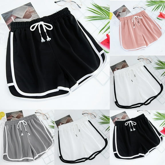 GERsome Athletic Shorts for Women Workout Running Gym Yoga Shorts Solid Color Sweat Shorts Summer Dolphin Hiking Shorts S-2XL