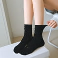 thumbnail image 2 of Women's Chic Style Solid Speckled Crew Socks Non Slip Cotton for Casual 2 Pairs - Black, 2 of 6