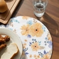 thumbnail image 3 of Orange Watercolor Floral Round 13 Inch Placemats Set of 6, Spring Flower Abstract Art HeatResistant Non Slip Place Mats for Dining Table, Wipeable Braided Kitchen Table Mats for Housewarming, 3 of 9