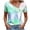 Green, variant on Womens Short Sleeve Summer Shirts Asymmetrical Neck Button Blouse Dressy Casual Tunic Tops