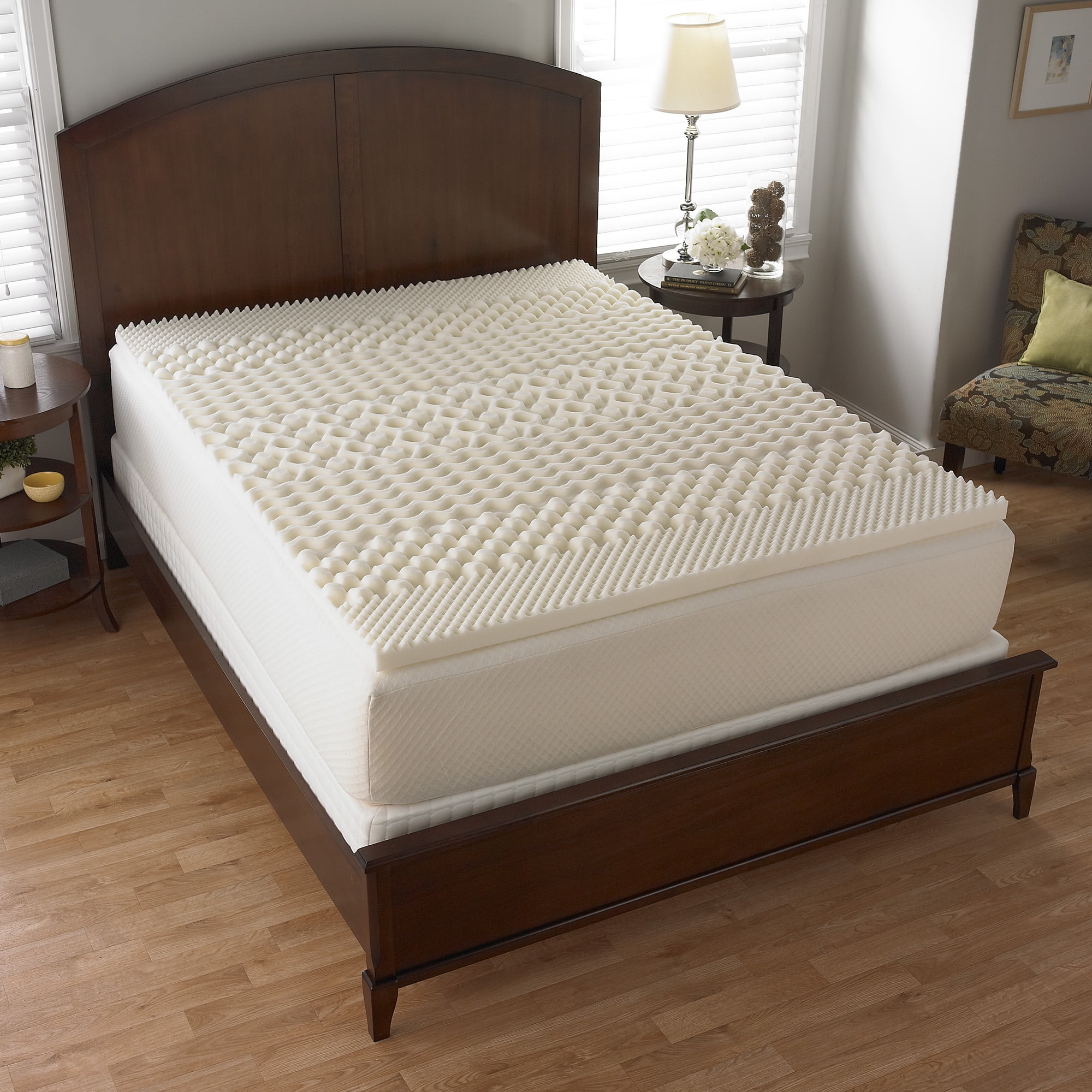 Mainstays 1.25" 7-Zone Foam Mattress Topper, Twin/Twin-XL