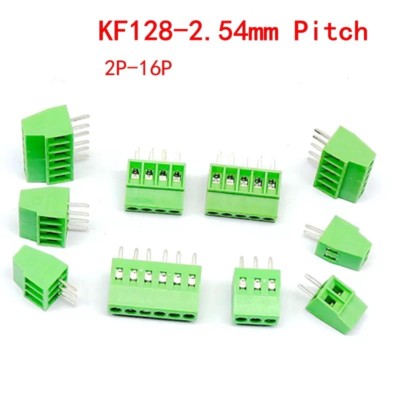 5PCS KF128 2.54mm PCB Mini Screw Terminal Blocks Connector for Wires KF128-2.54 2P 3P 4P 5P 6P 7P 8P 9P 10P 12P 16P Terminal - 3 PIN