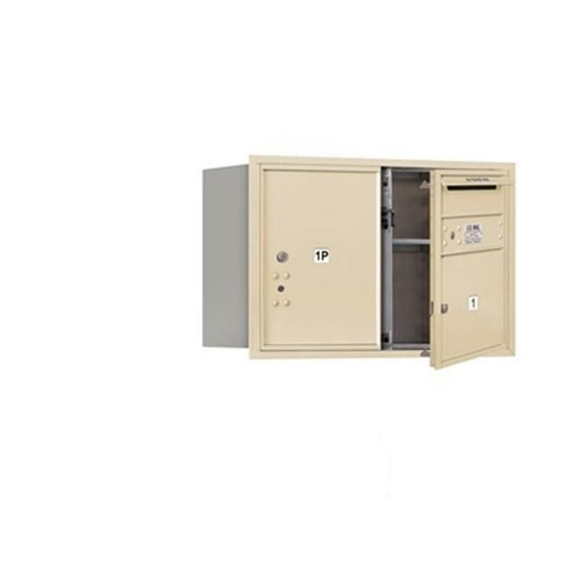 Salsbury 3705D-01SFU 5 Porte Unité Haute 20 Pouces - Double Colonne - 1 Mb3 Porte - 1 Pl5 - Grès - Chargement Frontal - Usps Accès